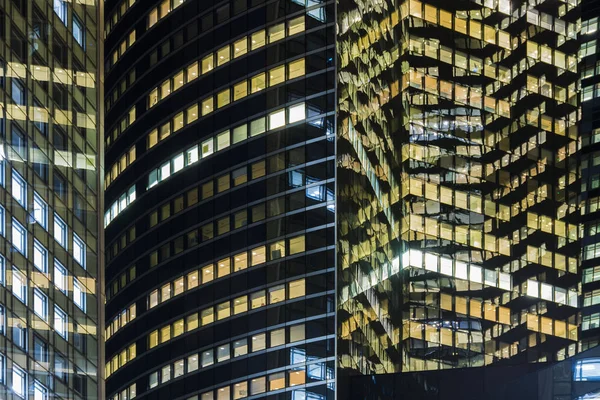 Long exposure of business buildings — Stock Photo, Image