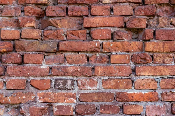 Gammal Vintage Ljus Röd Och Brun Tegel Material Struktur Retro — Stockfoto