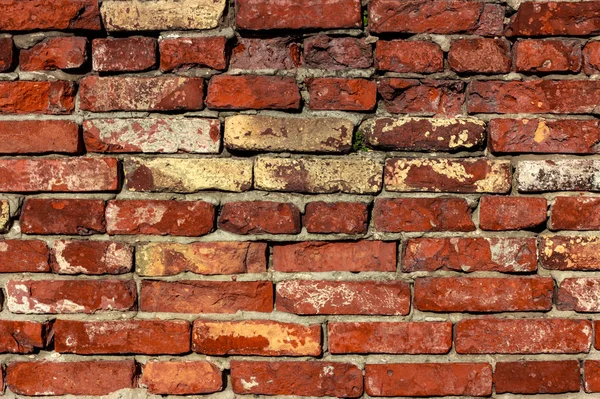 Old Vintage Dirty Red Brown Brick Material Texture Retro Wall — Stock Photo, Image