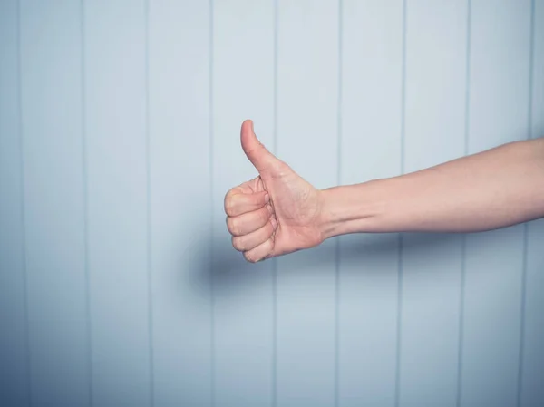 Young Female Hand Displaying Thumbs Gesture — Stock Photo, Image