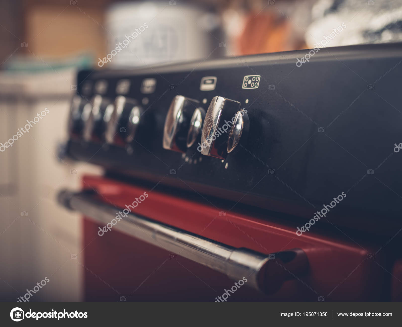 Close Dials Gas Cooker Stove Stock Photo by ©lofilolo 195871358