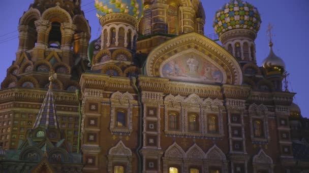 Церковь Спаса Крови Санкт Петербург Россия — стоковое видео