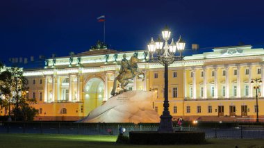 Gözlemleyerek görünümü, anıt, bronz Süvari - Peter harika, Saint-Petersburg, Rusya Federasyonu