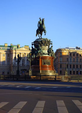 Nicholas anıt ben, Isaacs kare, Saint-Petersburg, Rusya Federasyonu