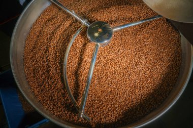 Kahve kavurma makinesi karıştırma fasulye Üstten Görünüm