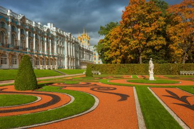 Tsarskoye Selo Sarayı ve Parkı ensemble, Saint-Petersburg, Rusya Federasyonu.
