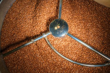 Kahve kavurma makinesi karıştırma fasulye Üstten Görünüm