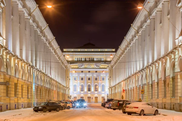 Vista Quase Iluminada Praça Palácio São Petersburgo Rússia — Fotografia de Stock