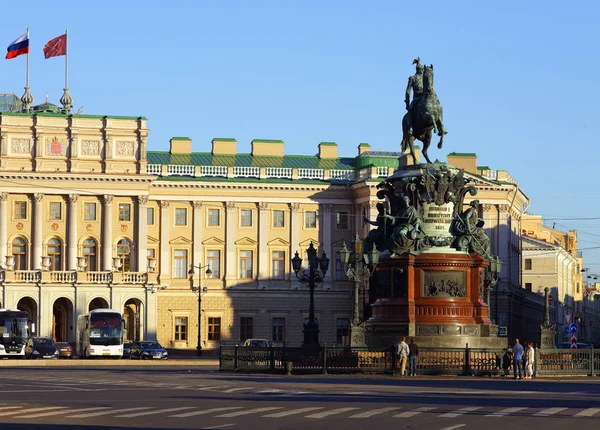 纪念碑尼古拉斯 萨克斯广场 圣彼得堡 俄罗斯 — 图库照片