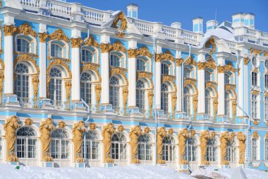 Saint-Petersburg, Rusya Federasyonu-Mar 03 2018, Catherine Palace, Tsarskoye Selo, Saint-Petersburg, Rusya Federasyonu