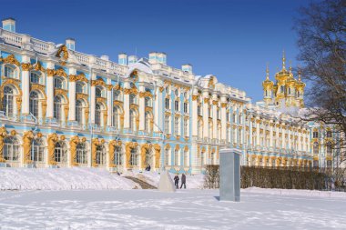 Saint-Petersburg, Rusya Federasyonu-Mar 03 2018, Catherine Palace, Tsarskoye Selo, Saint-Petersburg, Rusya Federasyonu