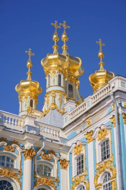 Saint-Petersburg, Rusya-Mar 03 2018: Altın Kubbe The Catherine Palace, Tsarskoye Selo, Puşkin, Saint-Petersburg, Rusya Federasyonu