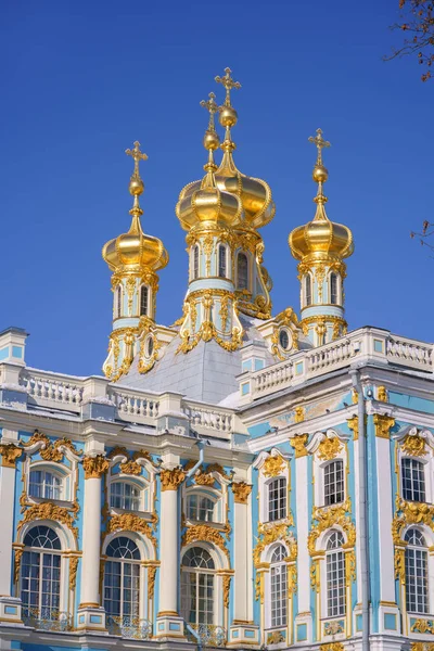 圣彼得堡 俄罗斯 2018年3月03日 金色圆顶在凯瑟琳宫殿 Tsarskoye Selo 普希金 圣彼得堡 俄罗斯 — 图库照片