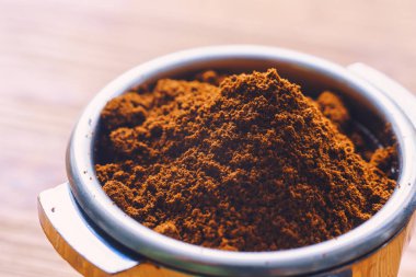 Taze çekilmiş kahve görünümünü kapat