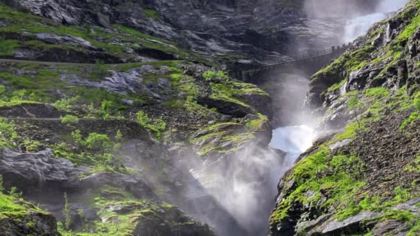 美しい Latefossen ノルウェー — ストック動画