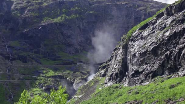 Piękny Wodospad Latefossen Norwegia — Wideo stockowe