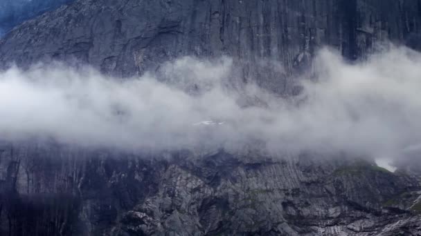 Hermosa Montaña Trollveggen Noruega — Vídeos de Stock