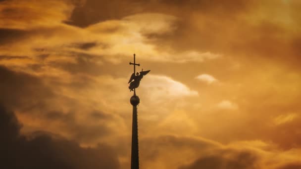 피터와 대성당 세인트 러시아의 첨탑에 — 비디오