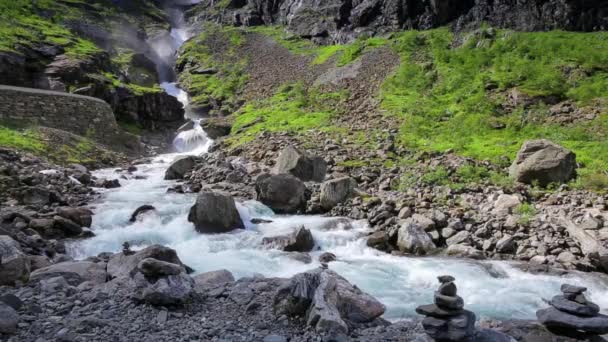 Frumoase Cascada Latefossen Norvegia — Videoclip de stoc