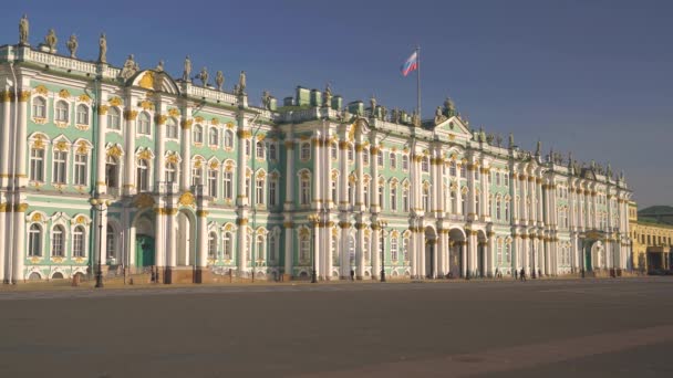 San Petersburgo Rusia Septiembre 2017 Vista Panorámica Plaza Del Palacio — Vídeo de stock