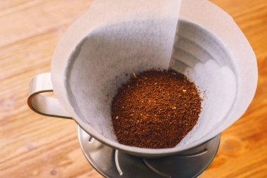 Taze çekilmiş kahve görünümünü kapat