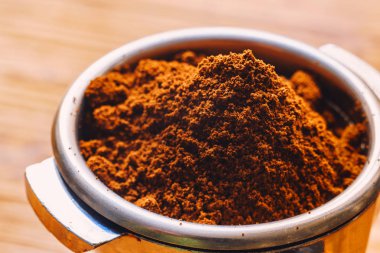 Taze çekilmiş kahve görünümünü kapat