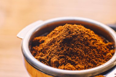 Taze çekilmiş kahve görünümünü kapat