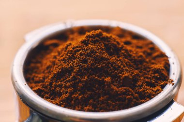 Taze çekilmiş kahve görünümünü kapat