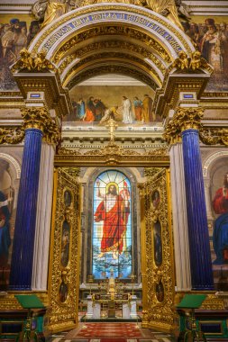 Saint-Petersburg, Rusya Federasyonu-02 Mayıs 2018, iç Isaac's Katedrali, Saint-Petersburg, Rusya Federasyonu