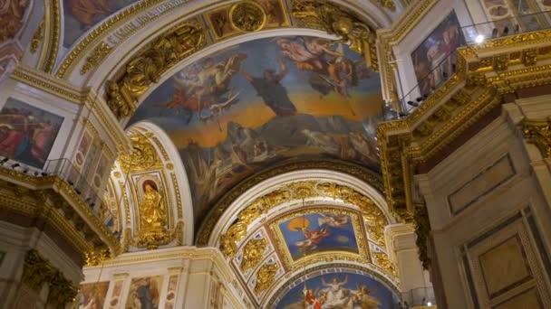 San Petersburgo Rusia Mayo 2018 Interior Catedral Isaacs San Petersburgo — Vídeo de stock