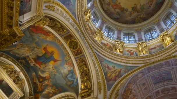 Saint Petersburg Russia May 2018 Interior Isaacs Cathedral Saint Petersburg — Stock Video