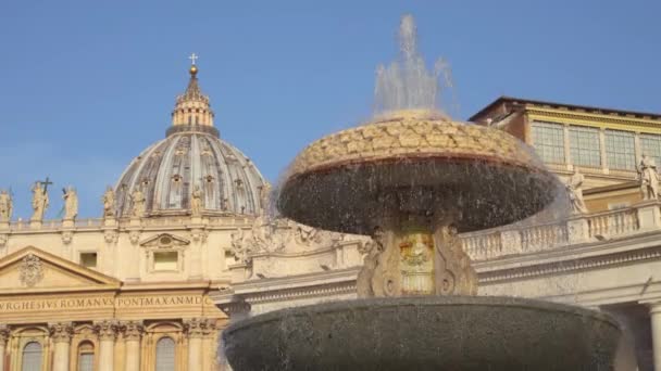 Bernini Fountain on Saint Peter Square, Vatican in 4k