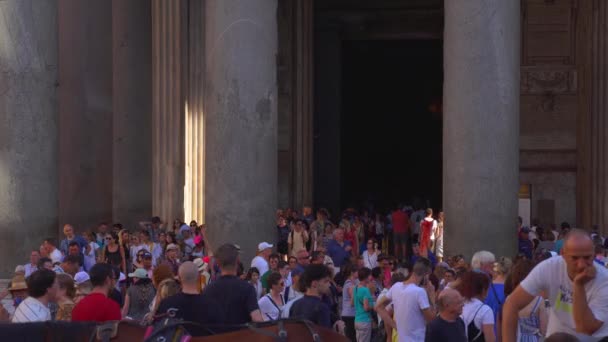 ROMA, ITALIA - 18 JUN, 2019 - Panteón en 4k — Vídeo de stock
