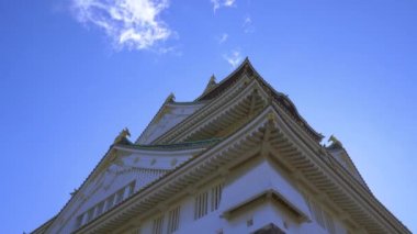 Osaka 'daki Osaka Kalesi Parkı, Japonya Sonbaharda 4K