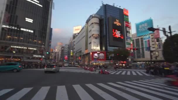 Tóquio Japão Nov 2019 Ruas Movimentadas Cidade Área Comercial Shibuya — Vídeo de Stock