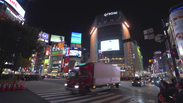 Tóquio Japão Nov 2019 Ruas Movimentadas Cidade Área Comercial Shibuya — Vídeo de Stock