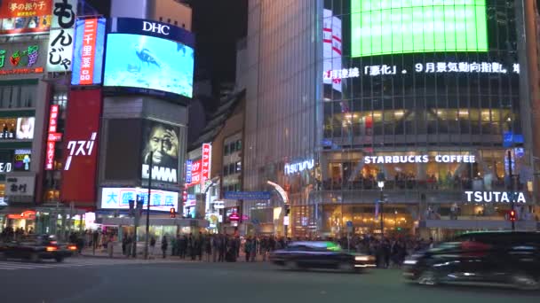 Tóquio Japão Nov 2019 Busy Shibuya Crossing — Vídeo de Stock