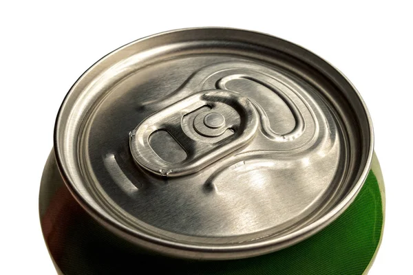 Aluminum Soda Beer Beverage Can Water Droplets Isolated White Background — 스톡 사진