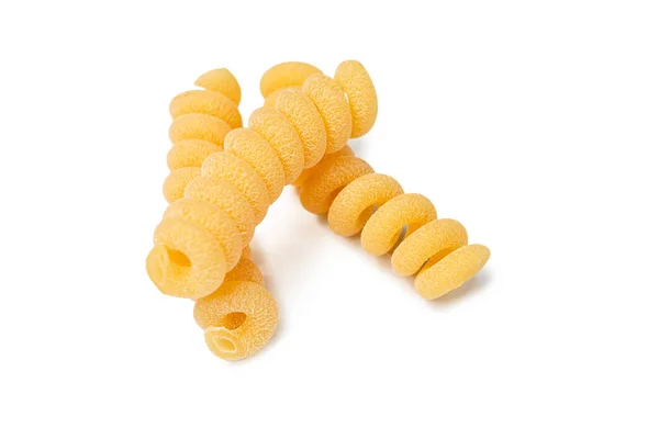 Pasta Durum Wheat Curls Fusilli Cavatappi Unprepared Raw Pasta Cellentani — Stock Photo, Image
