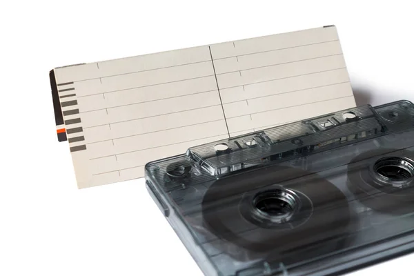Filmli Klasik Müzik Kaseti Beyaz Arkaplanda Izole Edilmiş Temiz Etiket — Stok fotoğraf