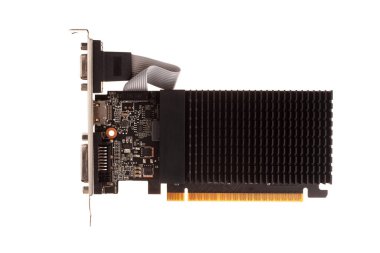 dvi hdmi vga bağlantıları olan bilgisayar grafik kartı, pasif soğutma sessiz işlemi, profesyonel grafik kartı