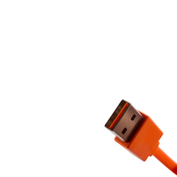 Kabel Usb Urządzeniami Cyfrowymi Ładowarka Otg Izolowane Białym Tle — Zdjęcie stockowe