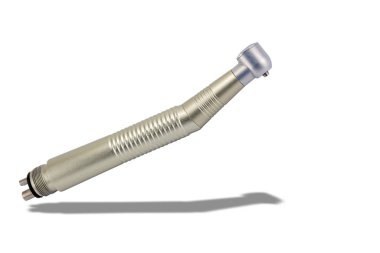 Diş türbini ucu, el yazısı beyaz arkaplanda izole edilmiş