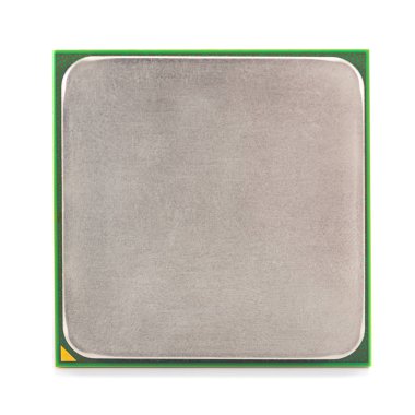 bilgisayar Cpu yakın plan beyaz arkaplan, ön çerçeve