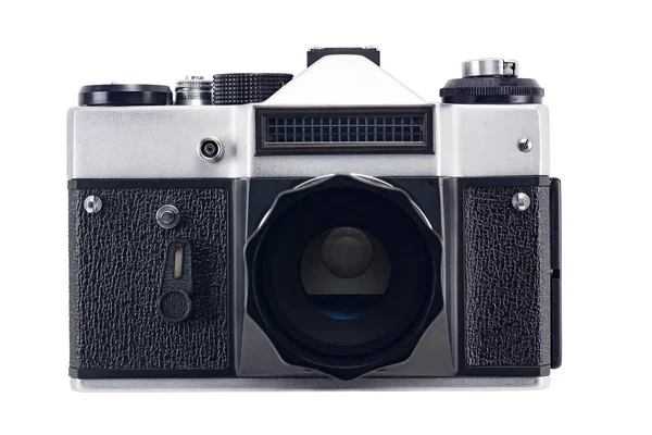 Old Vintage Film Camera Isolated White Background — Stock Photo, Image