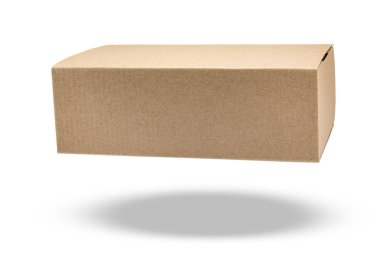 beyaz arkaplanda izole edilmiş karton kutular, dağıtım konsepti, maket uzayı kopyala