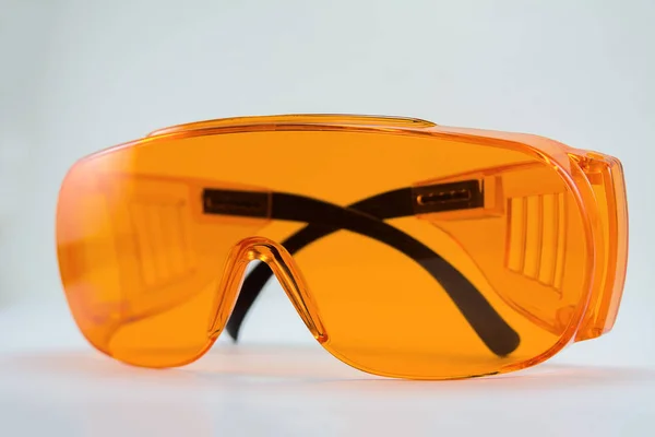 Orange Protective Glasses Dentistry Work Lamp Glasses Light Seals — ストック写真