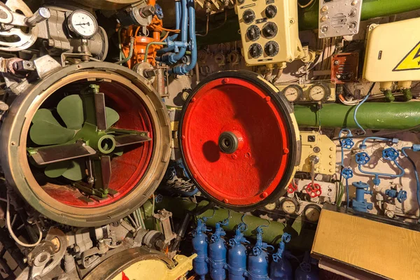 Torpedo Room Combat Submarine Torpedo Launching Tube Military — 스톡 사진