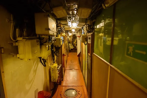 Tight Narrow Passages Corridors Submarine — 스톡 사진