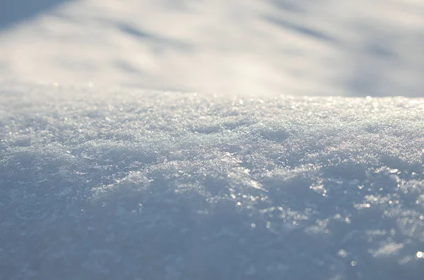 Winter Hintergrund Schnee Hintergrund Der Sonne Frostig Sonnigen Tag — Stockfoto